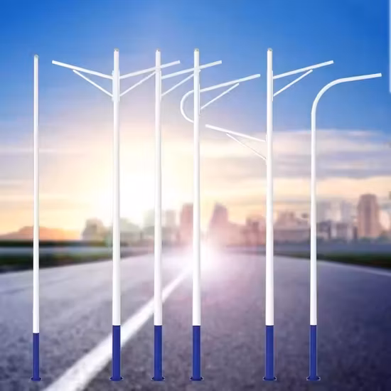 Poteau de réverbère avec boîtier publicitaire, réverbère WiFi 80W 100W avec caméra dans les villes intelligentes, réverbère Omni IP66